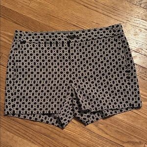 Banana Republic Black & White Geometric Print Bermuda Shorts
